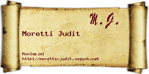 Moretti Judit névjegykártya